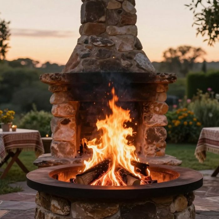 Magnolia Landscape Construction - Magnolia Landscape Construction chimney fire pit