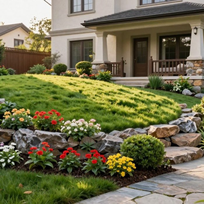 negative slope towards house landscaping